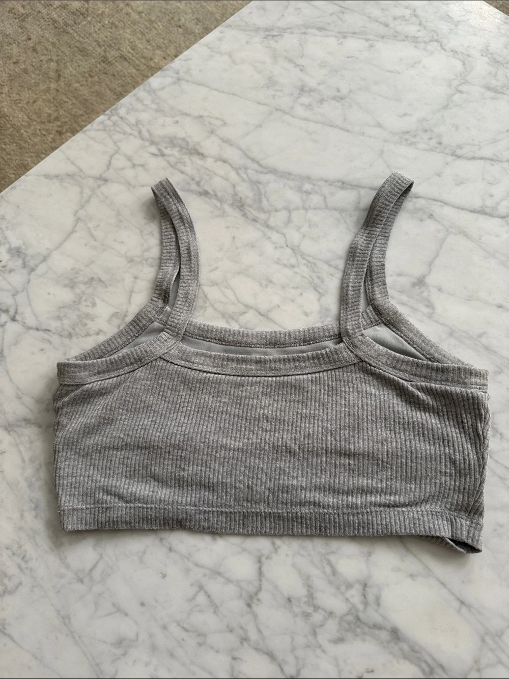Alo ribbed bra top